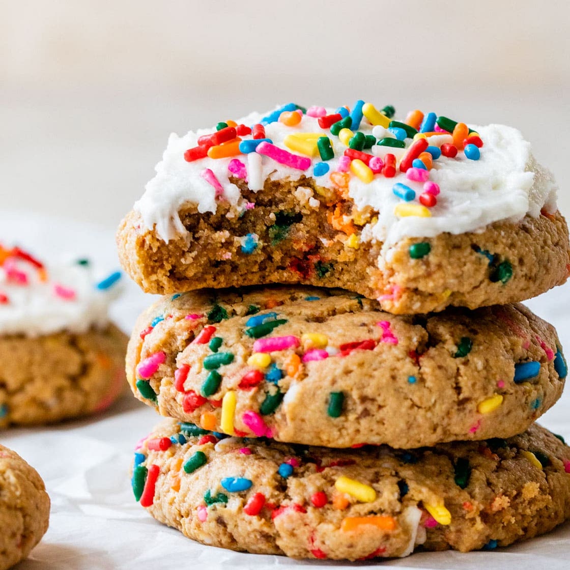 Healthy Birthday Cake Cookies