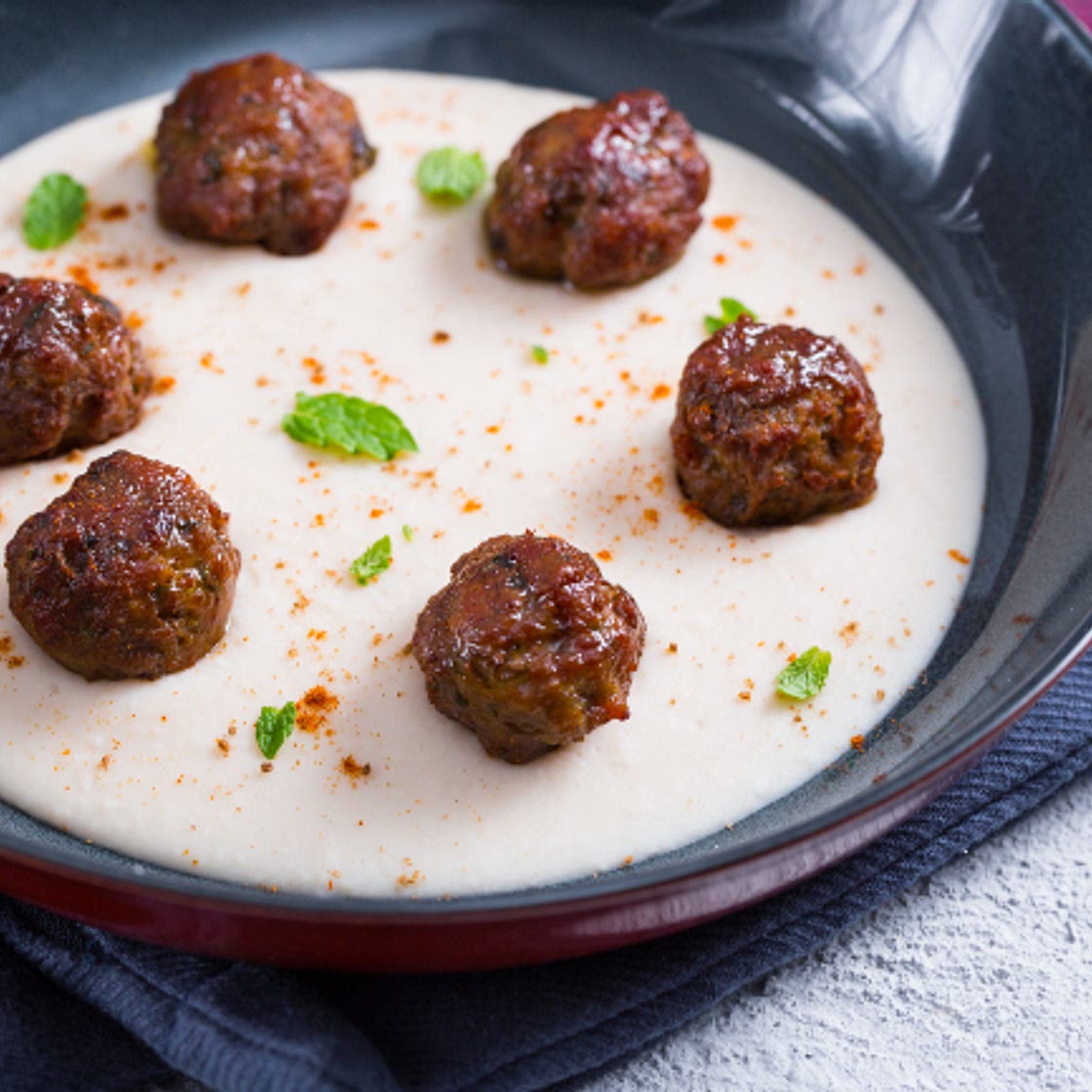 Polpette con crema di cannellini
