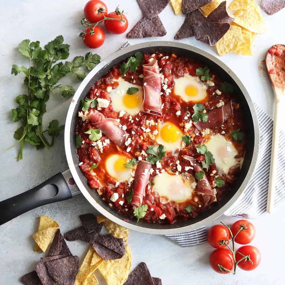 Fire Roasted Shashuka + Prosciutto