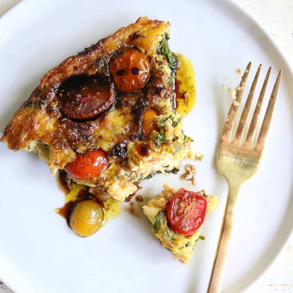 Tomato Kale Gruyere Frittata