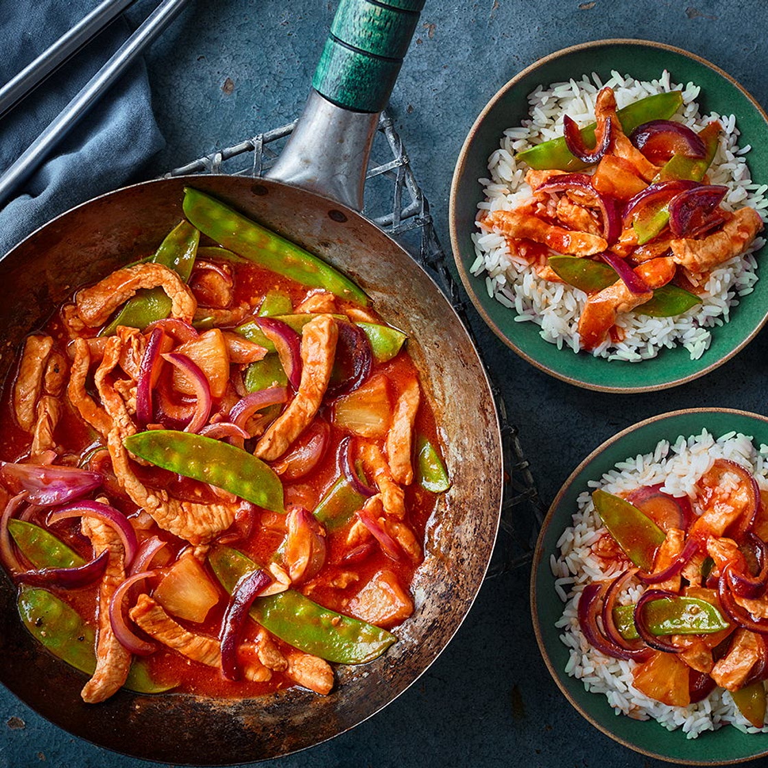 Sweet and sour pork stir-fry