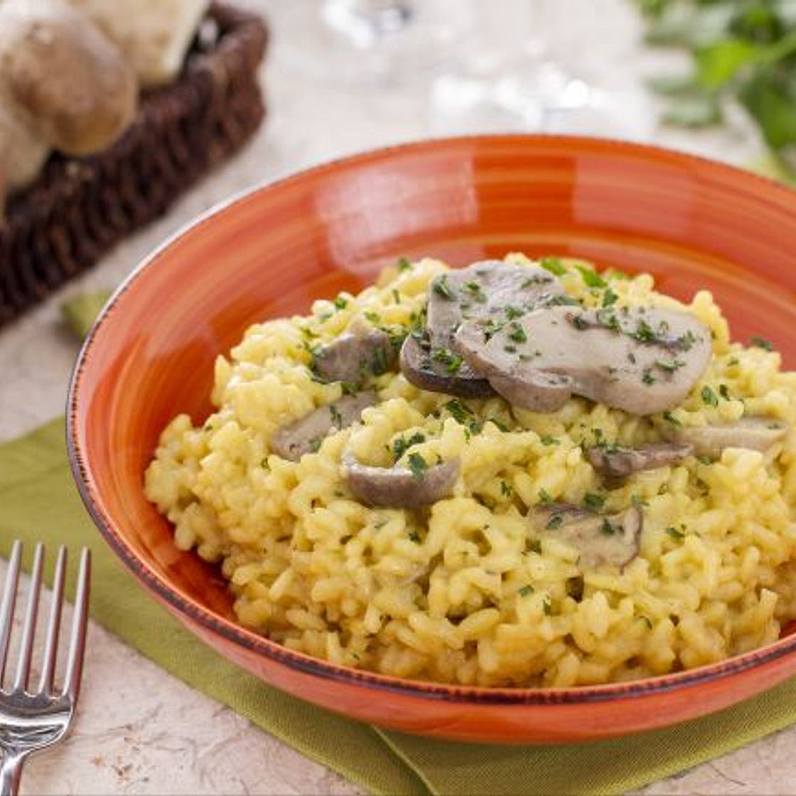Risotto ai porcini e zafferano