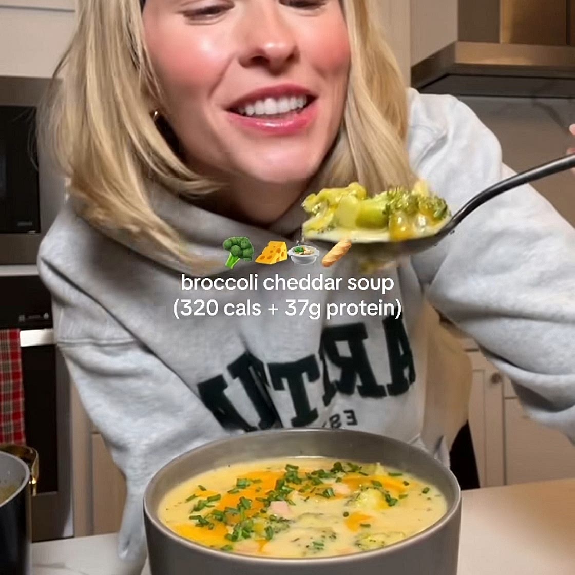 Smaller Sam Broccoli cheddar soup