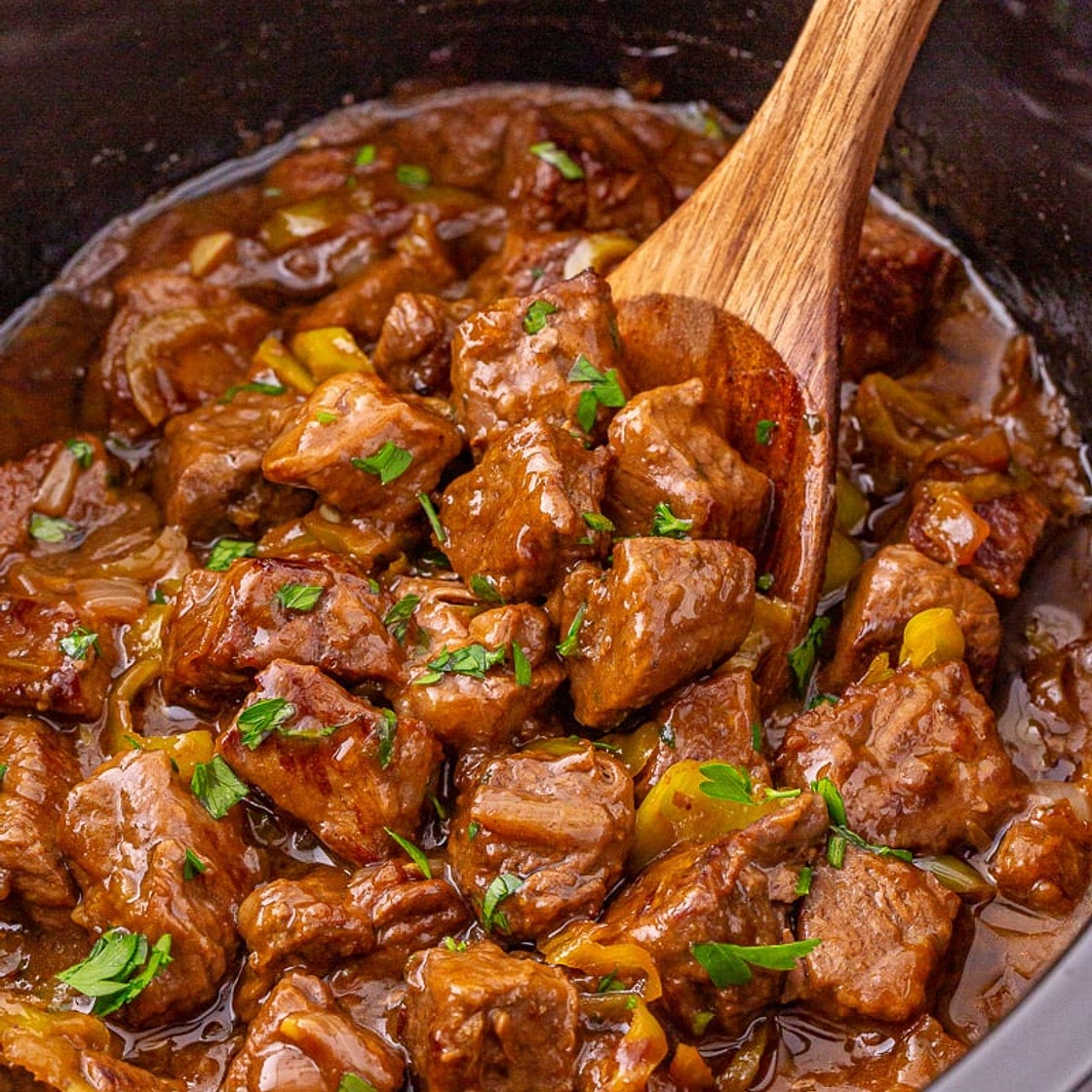 Crockpot Mississippi Steak Bites