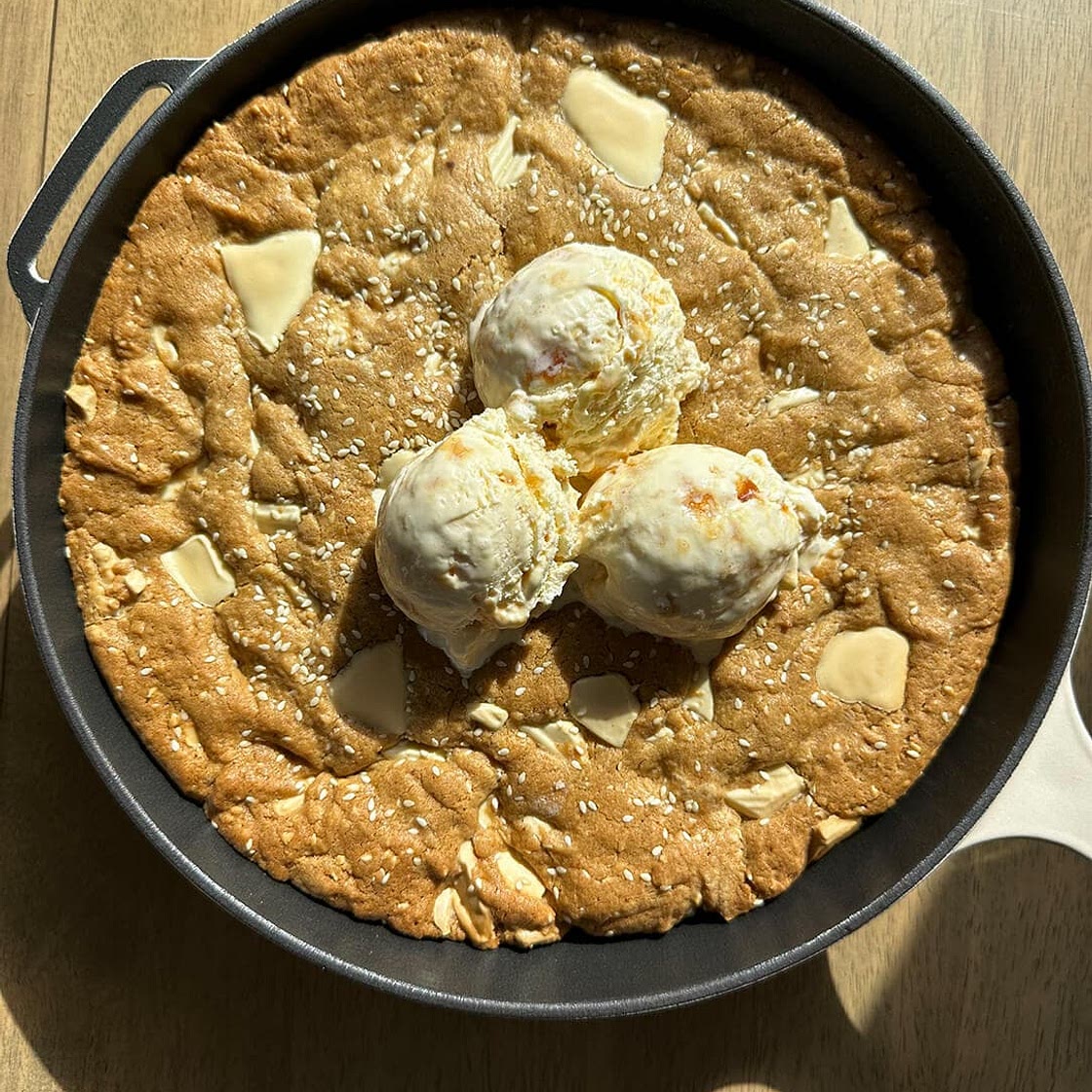 Tahini Brown Butter Skillet Cookie