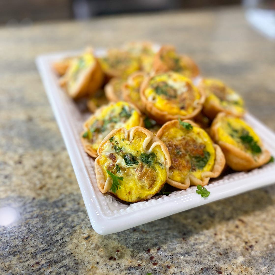 Mini Pie Crust Quiche Bites