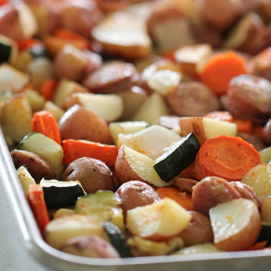 Sheet Pan Chicken Sausage and Vegetables Recipe