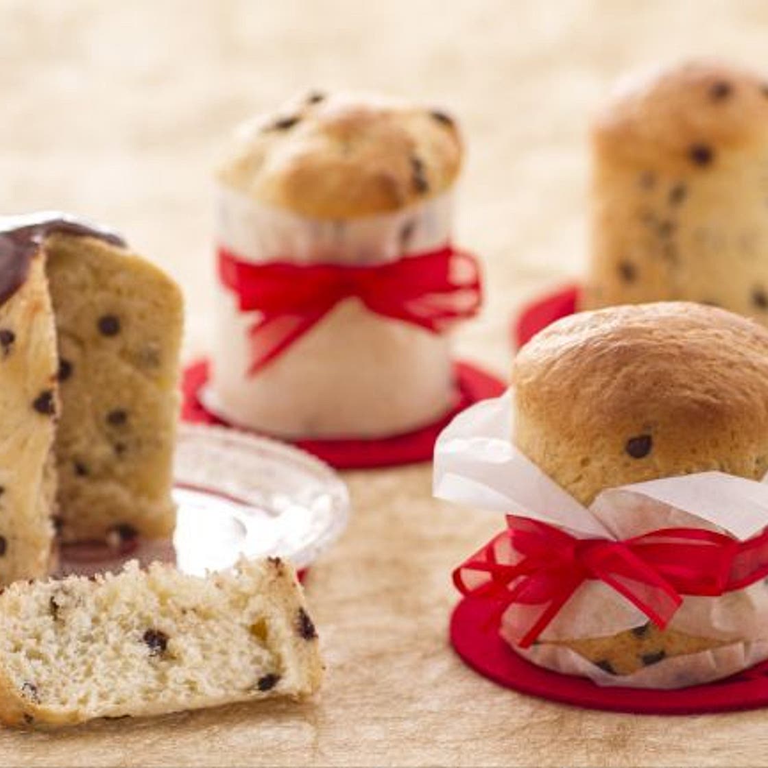 Panettoncini con gocce di cioccolato