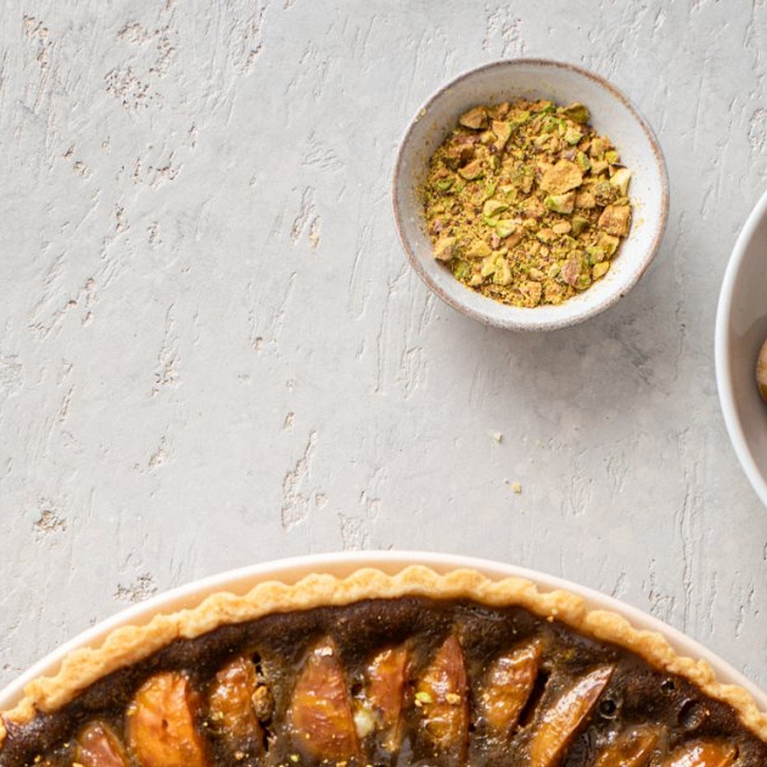 La tarte aux mirabelles et aux noisettes de Julie Andrieu