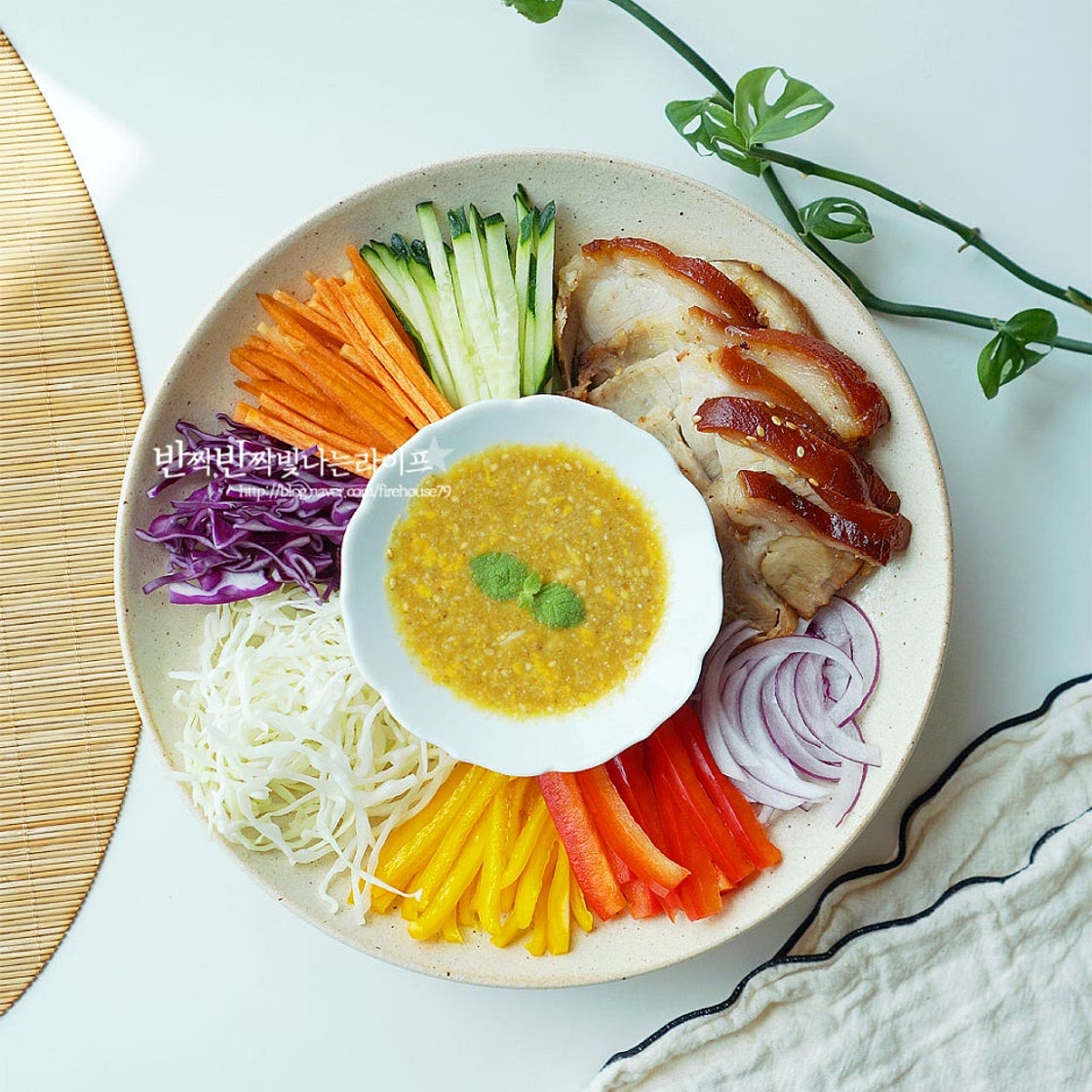 냉채족발 만들기 냉채족발소스 겨자 냉채소스 족발냉채 남은 족발 요리