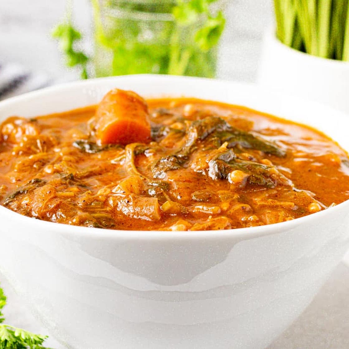 Okra Stew With Spinach & Carrots