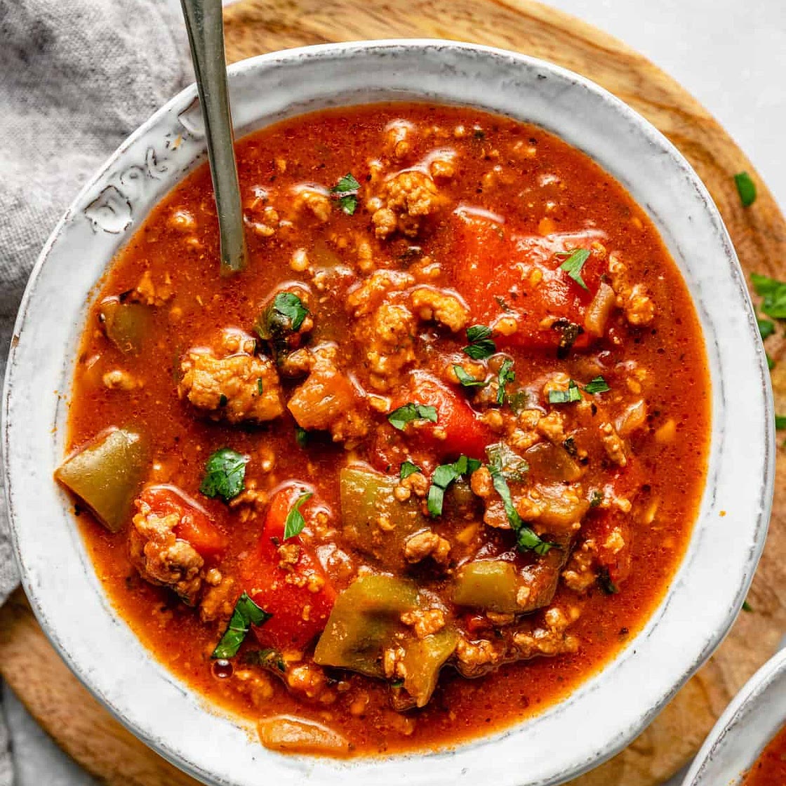 Whole30 Un-Stuffed Bell Pepper Soup