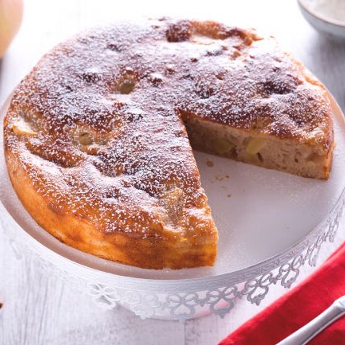 Torta allo yogurt e mele senza uova