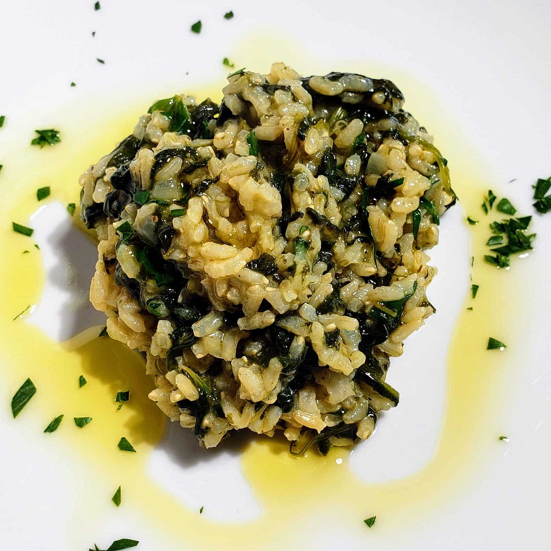 Brown Rice with Spinach