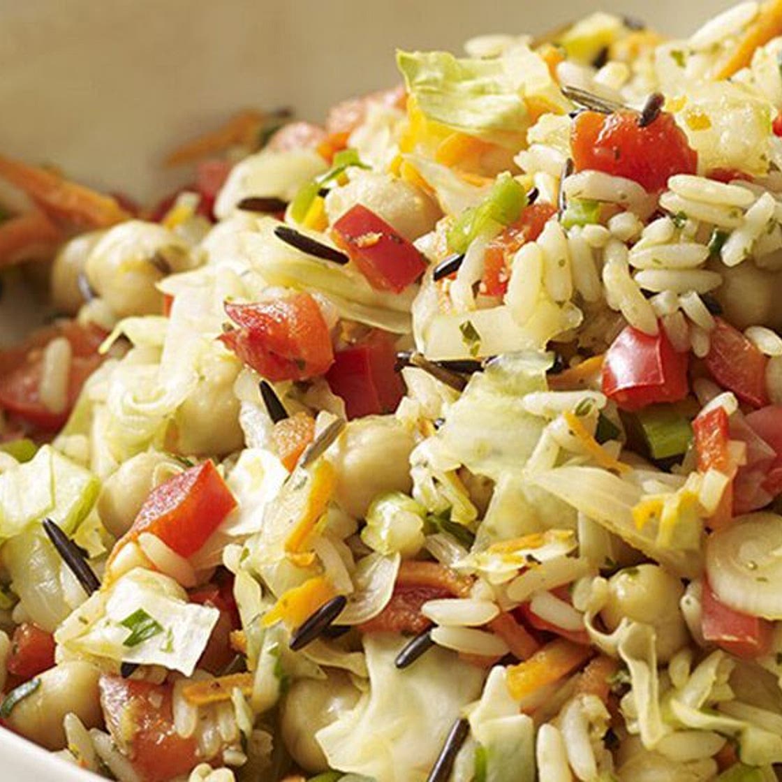 Wild Rice, Cabbage and Chickpea Pilaf