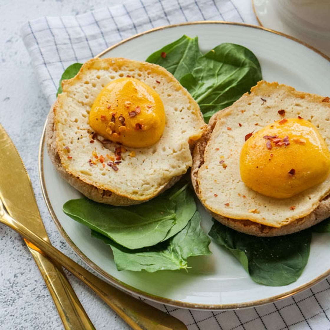 Vegan Fried Egg With Vegan "Egg Yolk"