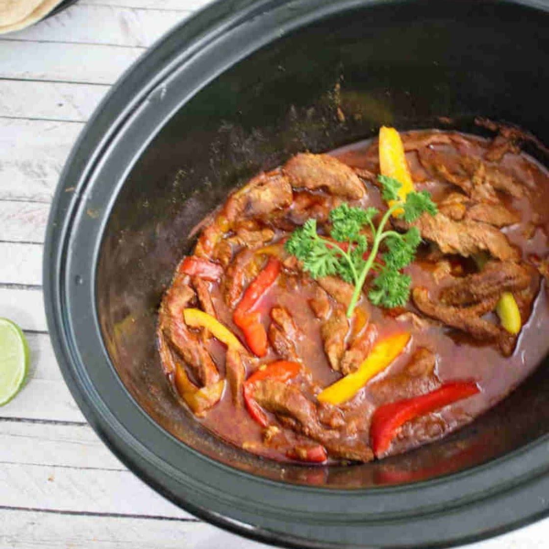 Slow Cooker Beef Fajitas