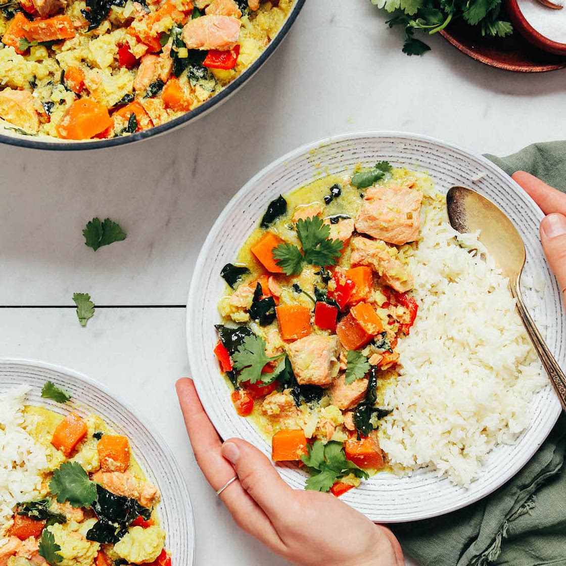 Easy Salmon Green Curry (1 Pot!)