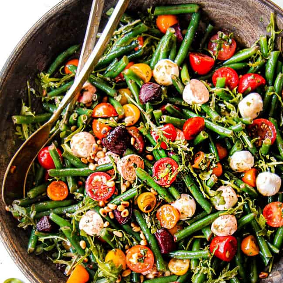 Green Bean Salad with Balsamic Basil Vinaigrette