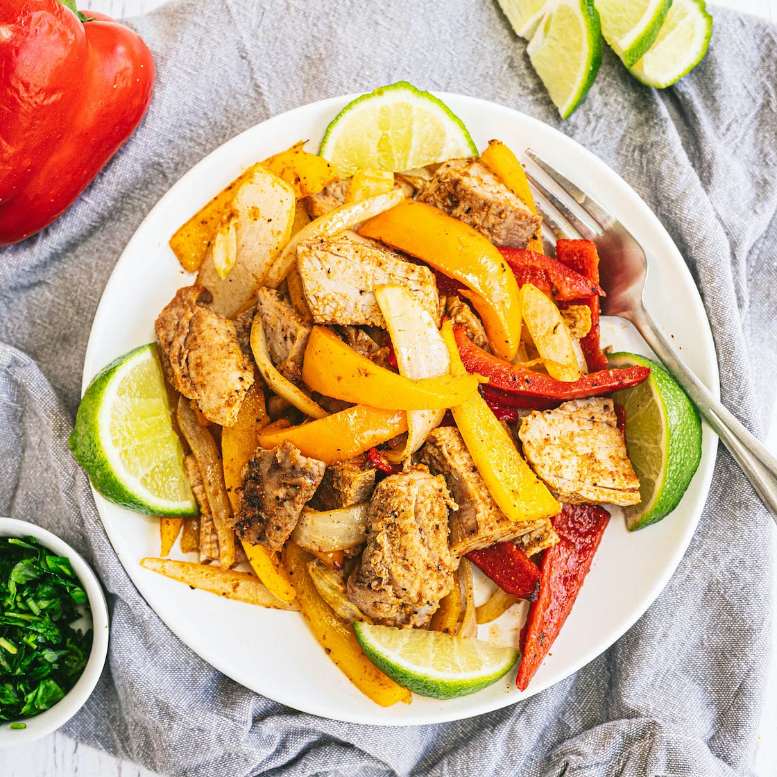 Air Fryer Pork Tenderloin Fajitas