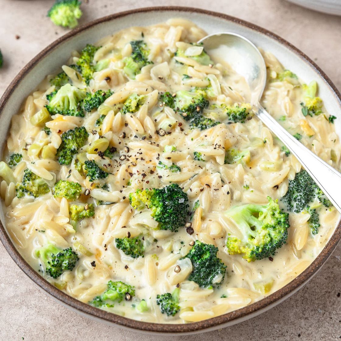 Broccoli Cheddar Orzo