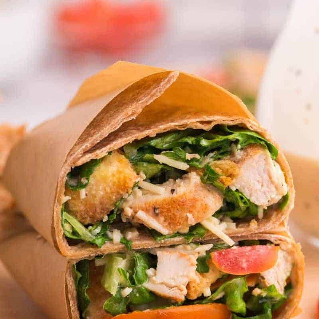Easy Chicken Caesar Wrap