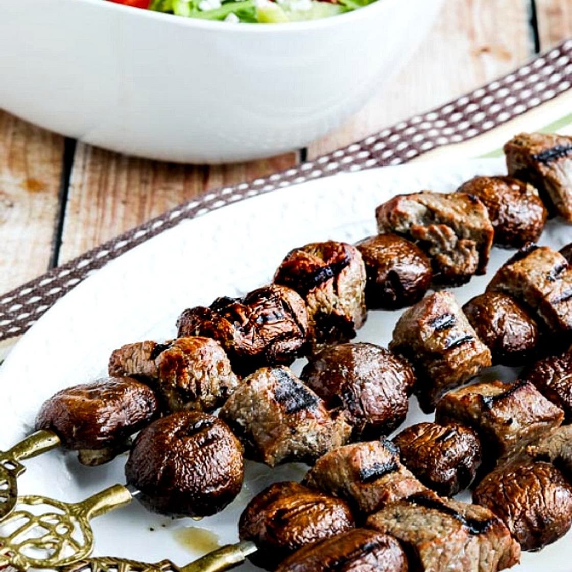Grilled Steak Kabobs (with Mushrooms)