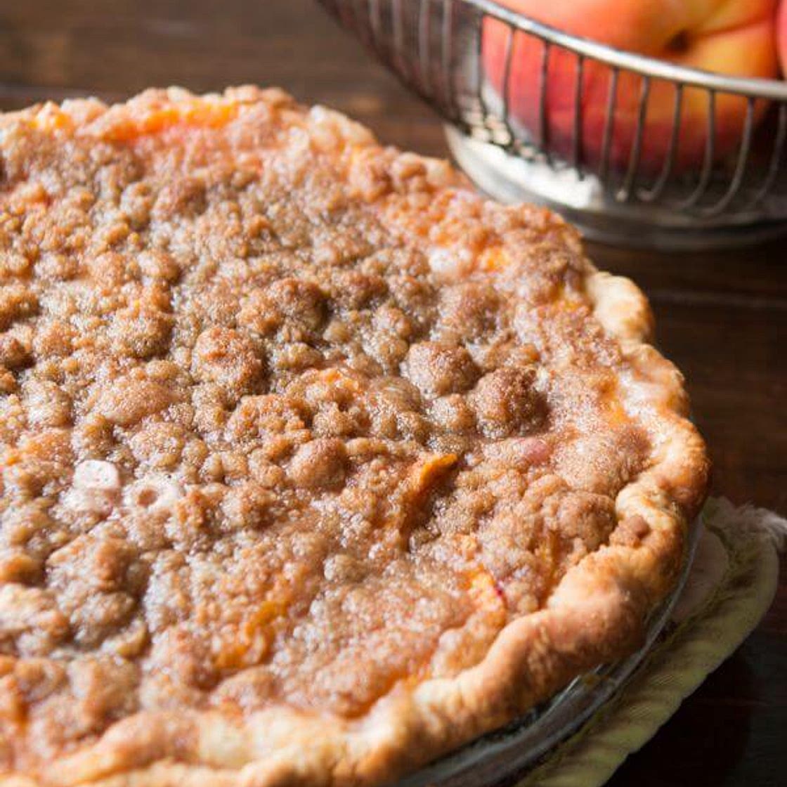 Sour Cream Peach Pie