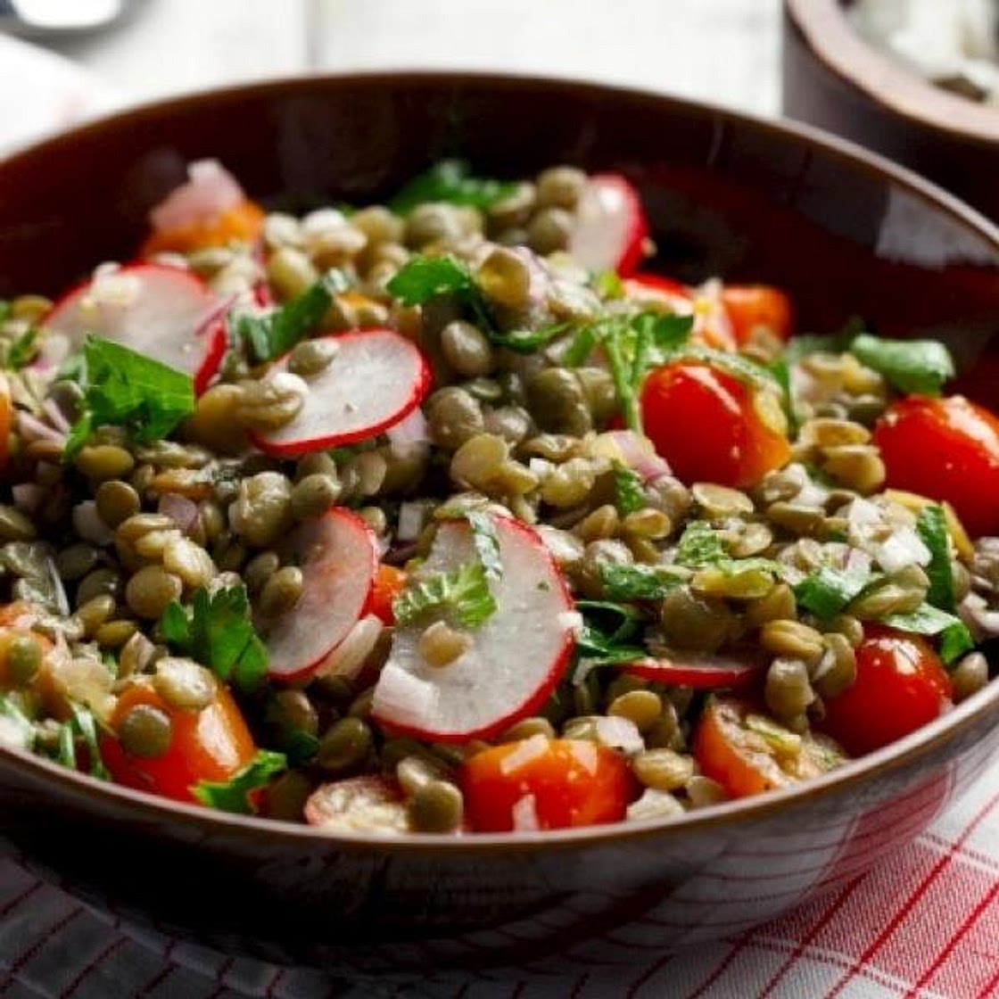Receita de Salada de lentilhas para o Ano Novo