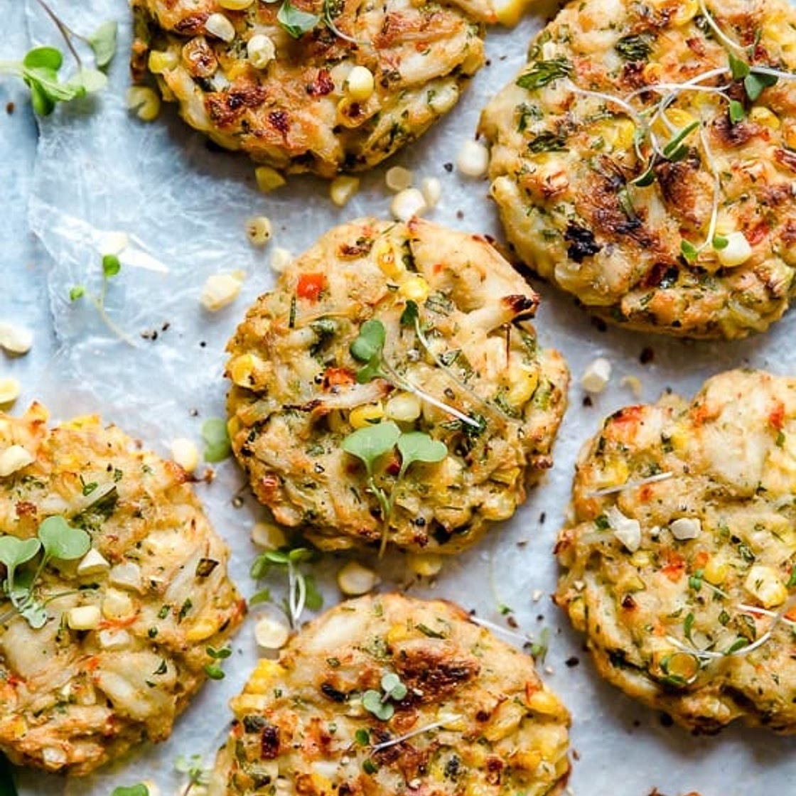Baked Corn and Crab Cakes