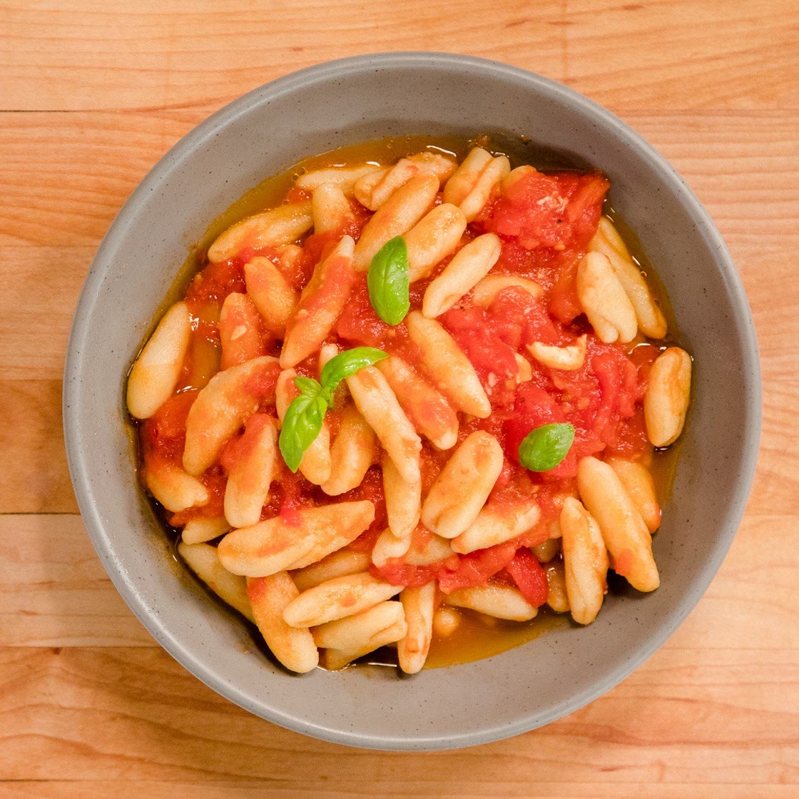 Homemade Cavatelli Pomodoro