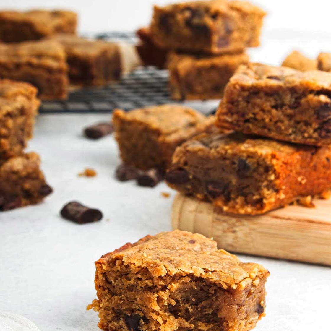 Peanut Butter Blondies (Gluten Free)