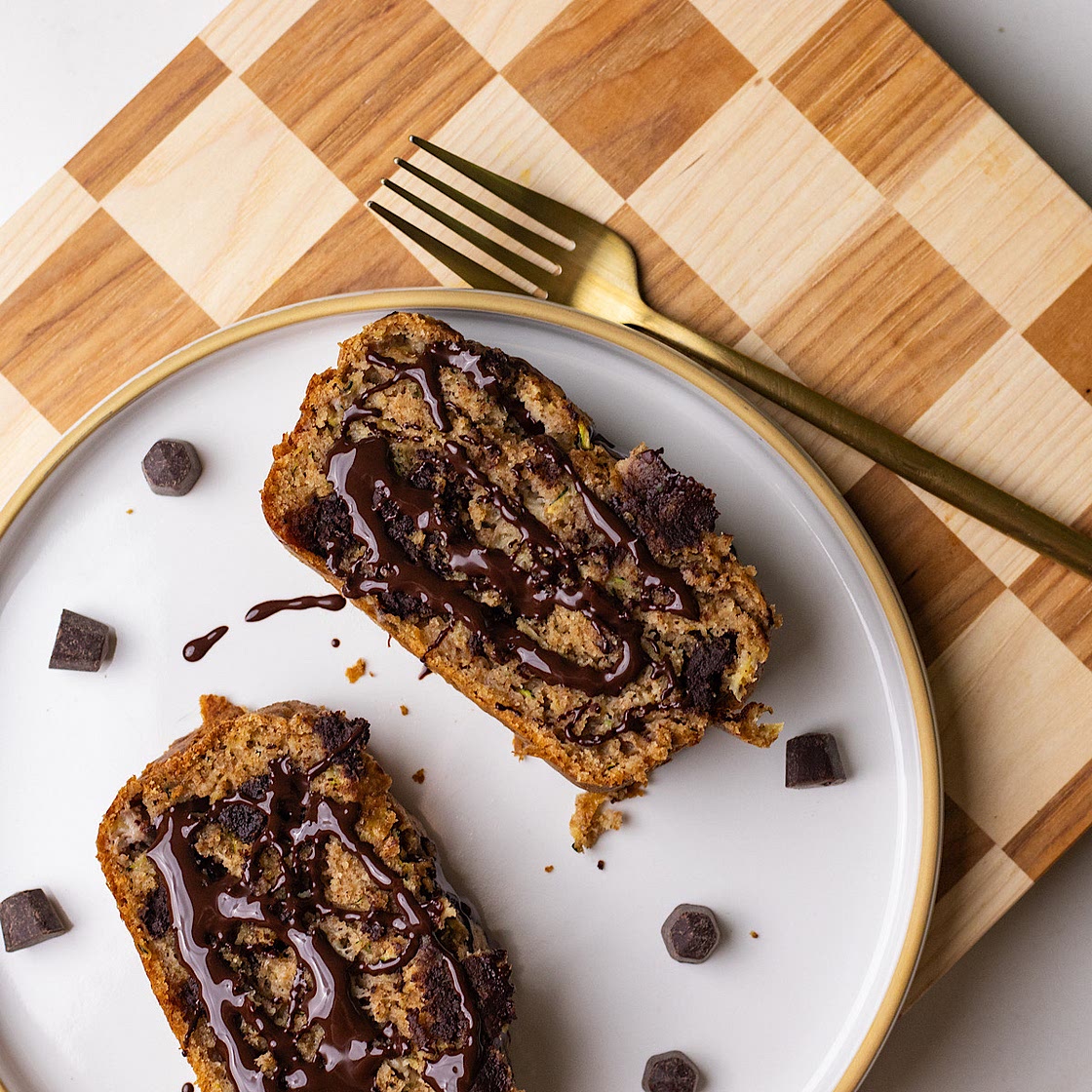 Healthy Zucchini Banana Bread with Spelt Flour