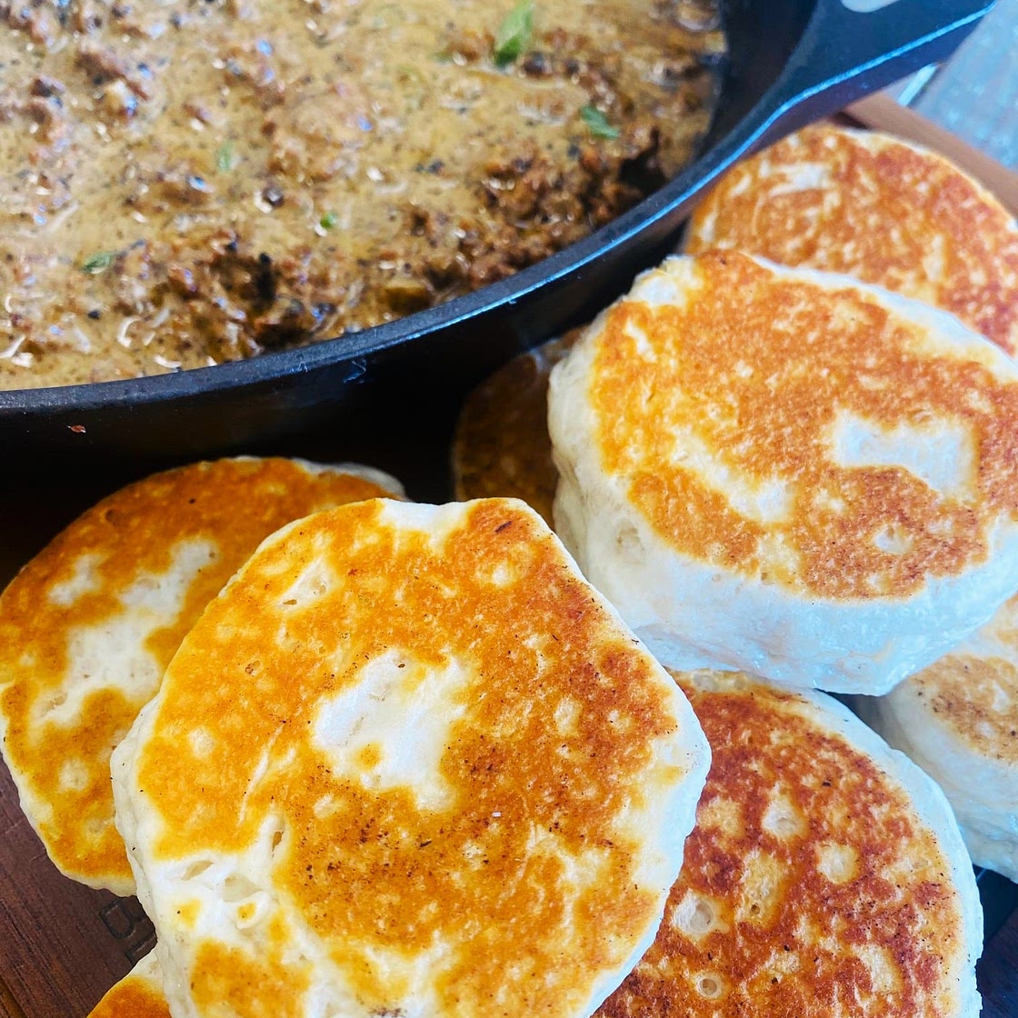 Blackstone Chorizo Biscuits and Gravy