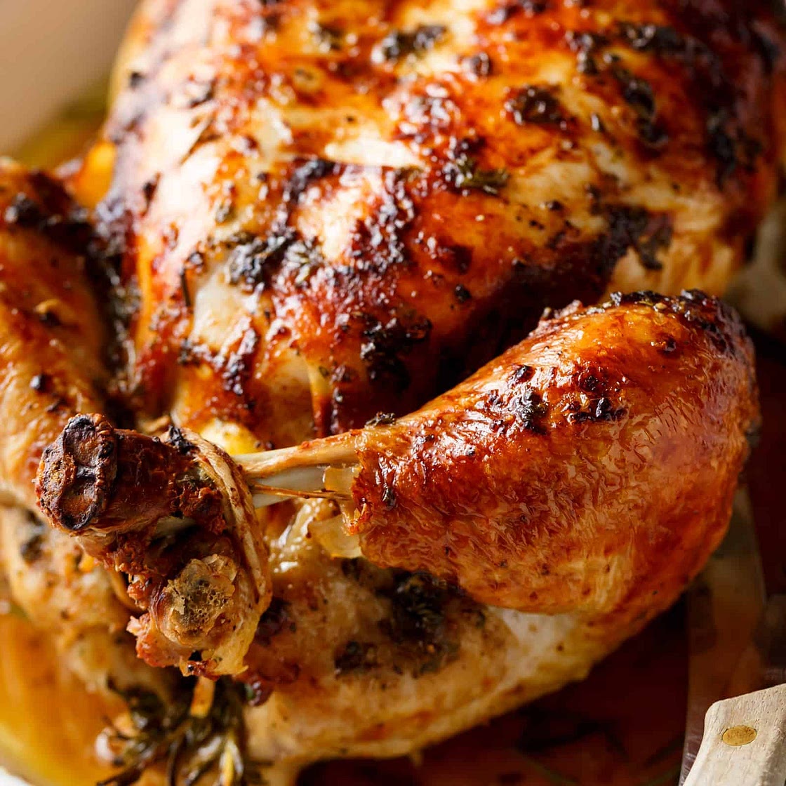 Garlic Herb Butter Roast Chicken