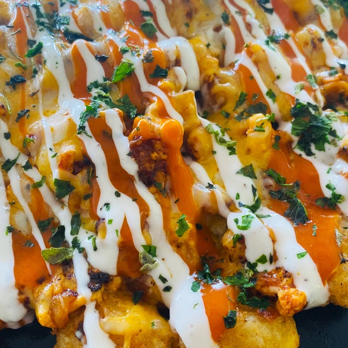 Blackstone Buffalo Chicken Loaded Tots