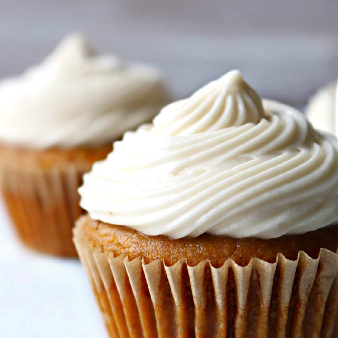 Vegan & Gluten-free Pumpkin Cupcakes with Cream Cheese Frosting