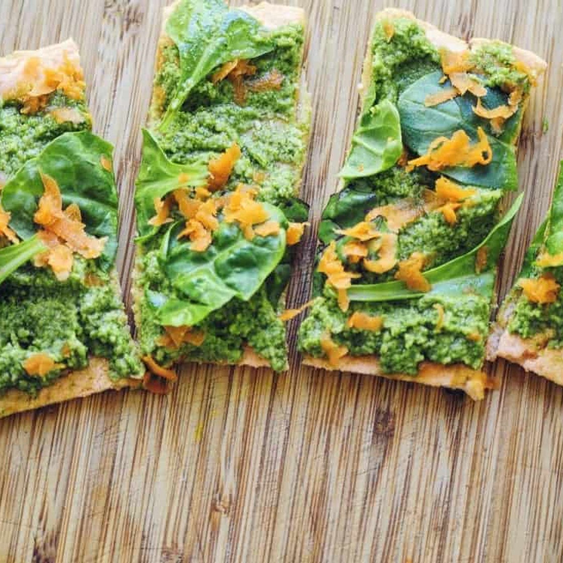 Red Lentil Flatbread Pizza Crust (Gluten-Free, Vegan)