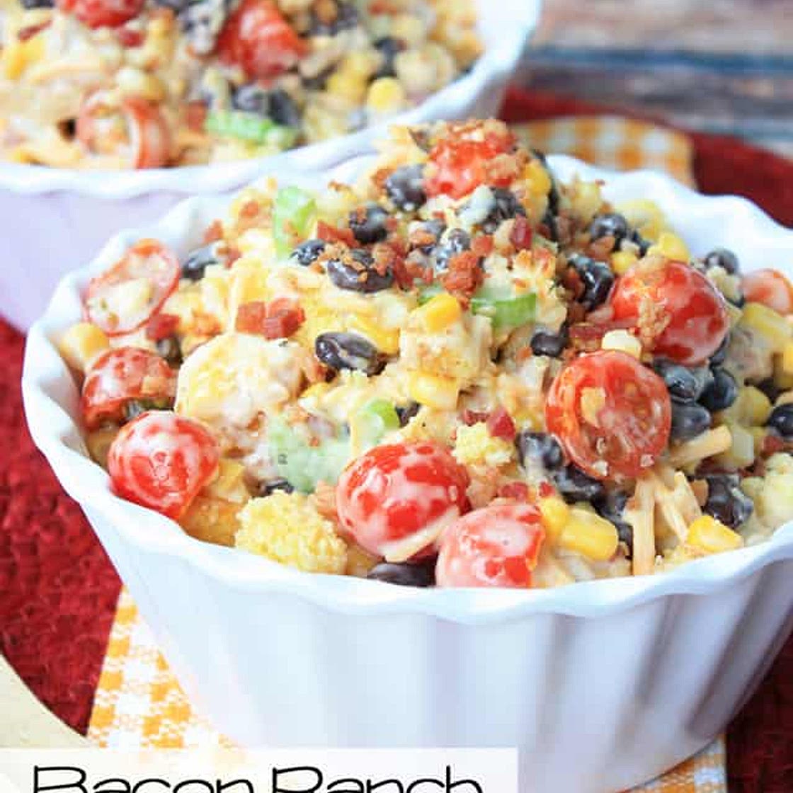 Bacon Ranch Cornbread Salad