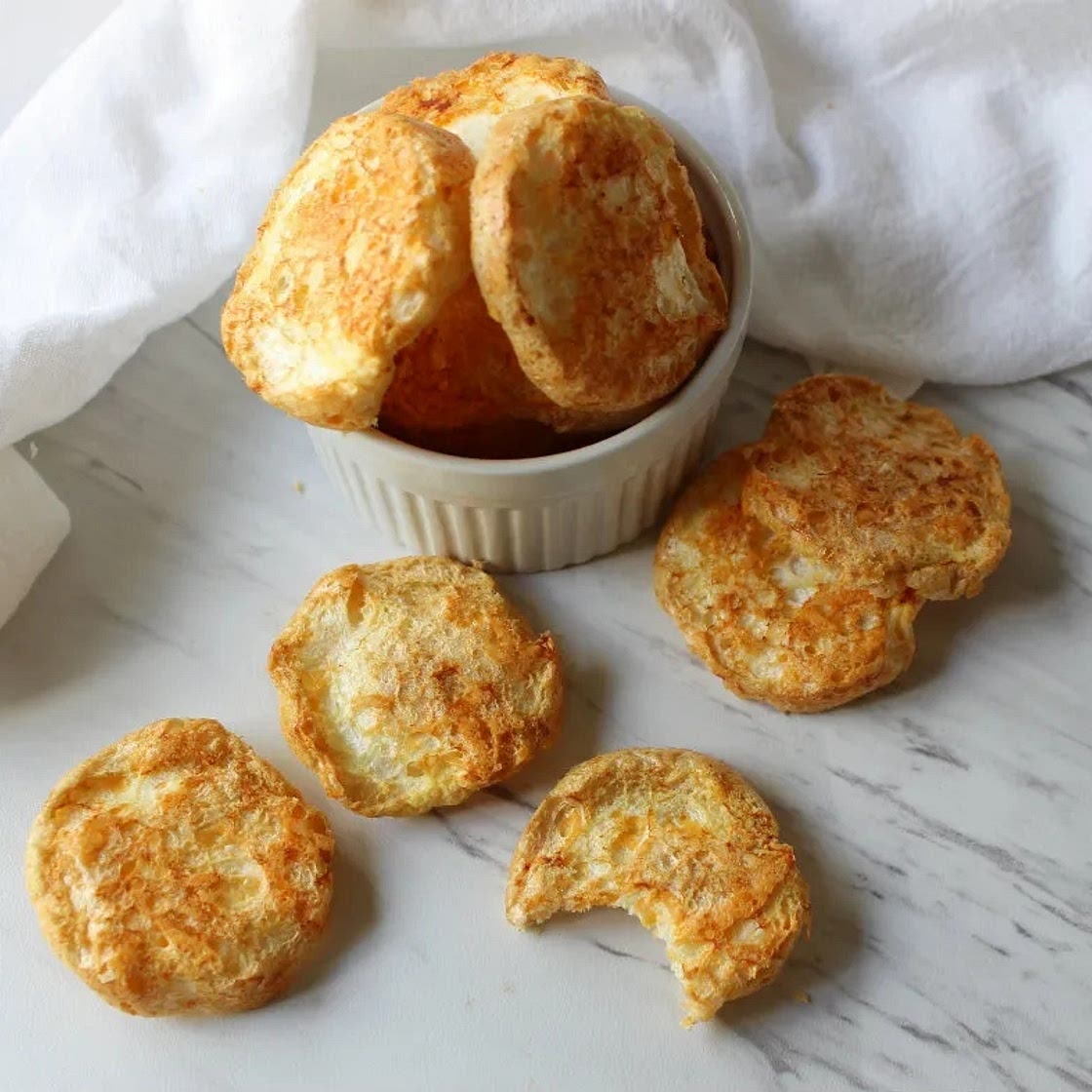 Keto Cheddar Cloud Chips