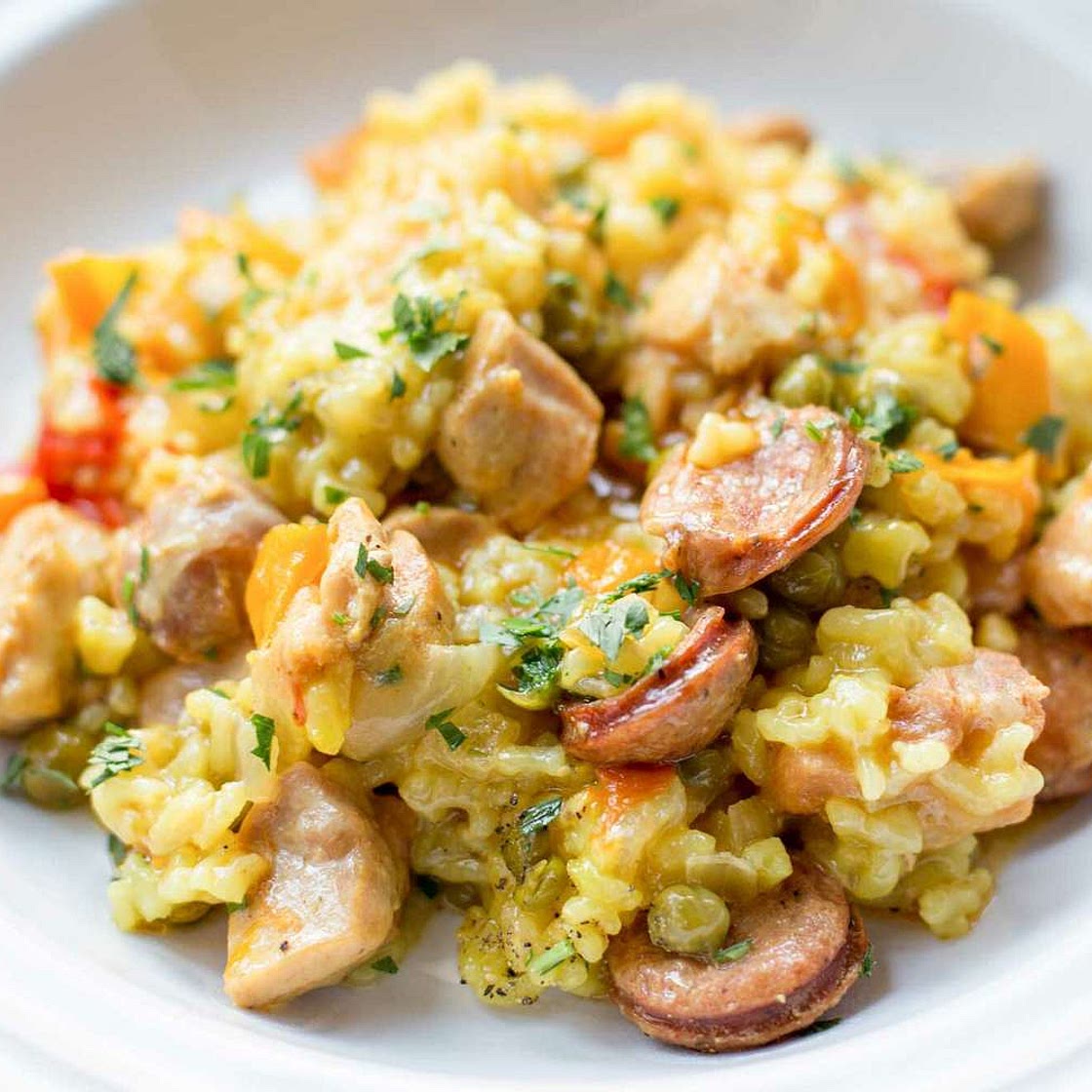 Instant Pot Paella with Chicken and Sausage