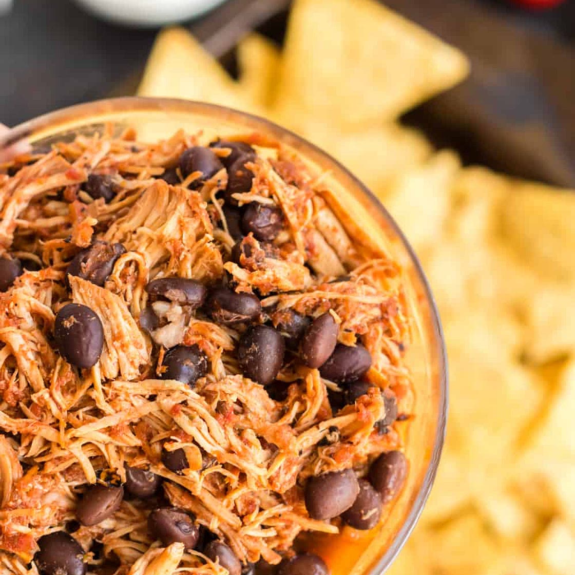 Slow Cooker Salsa Chicken with Black Beans