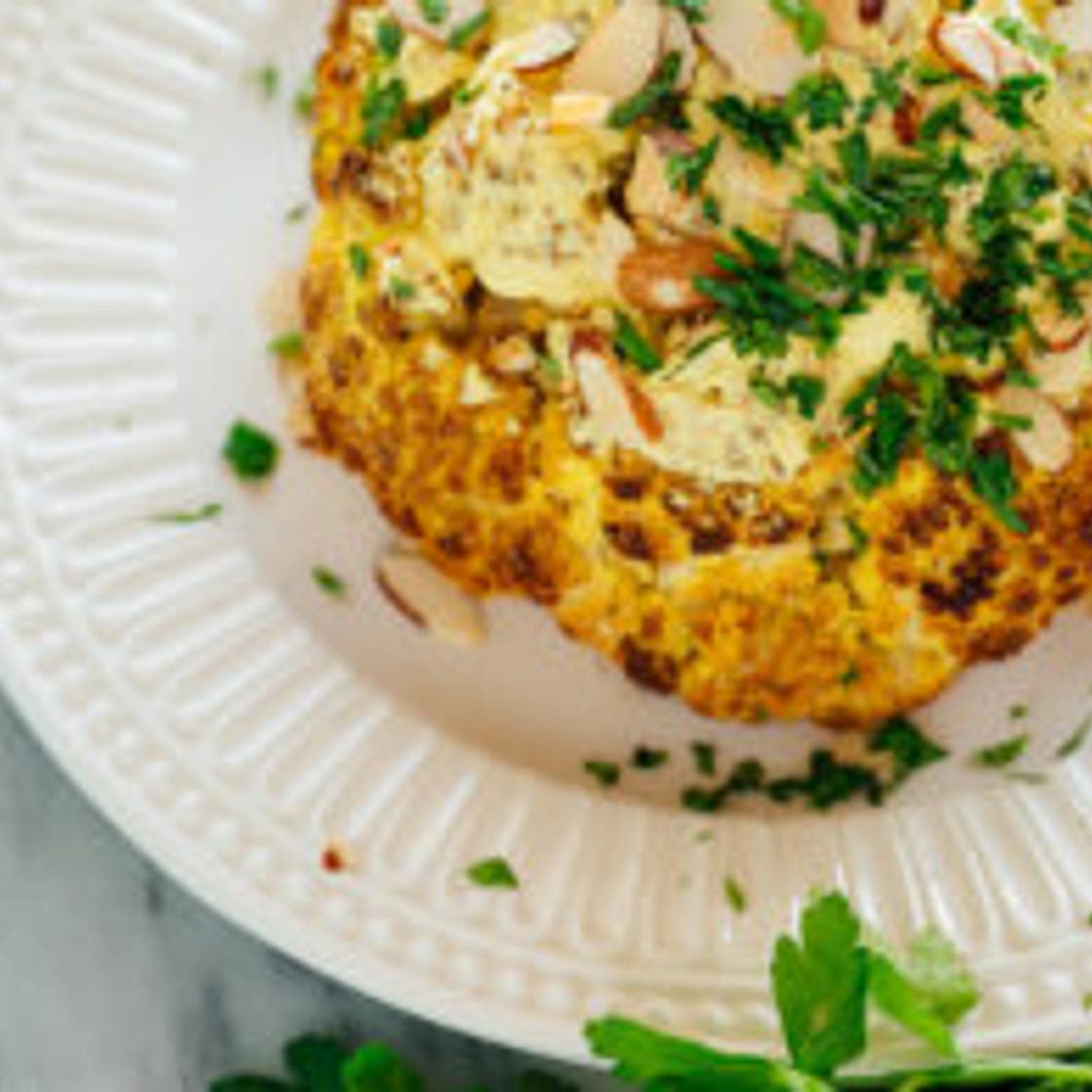 Turmeric-Spiced Whole Roasted Cauliflower