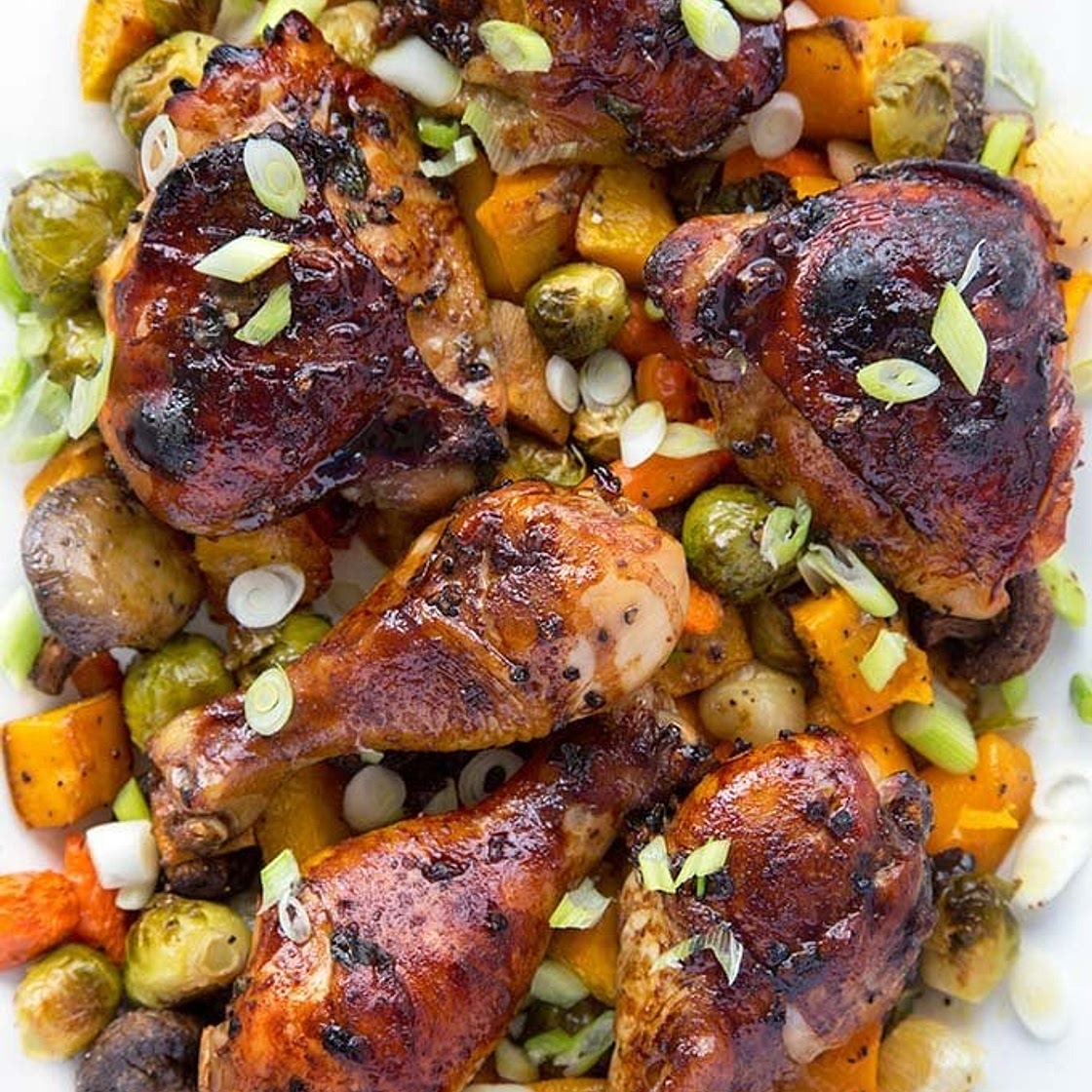 Chai Marinated Chicken with Roasted Fall Vegetables
