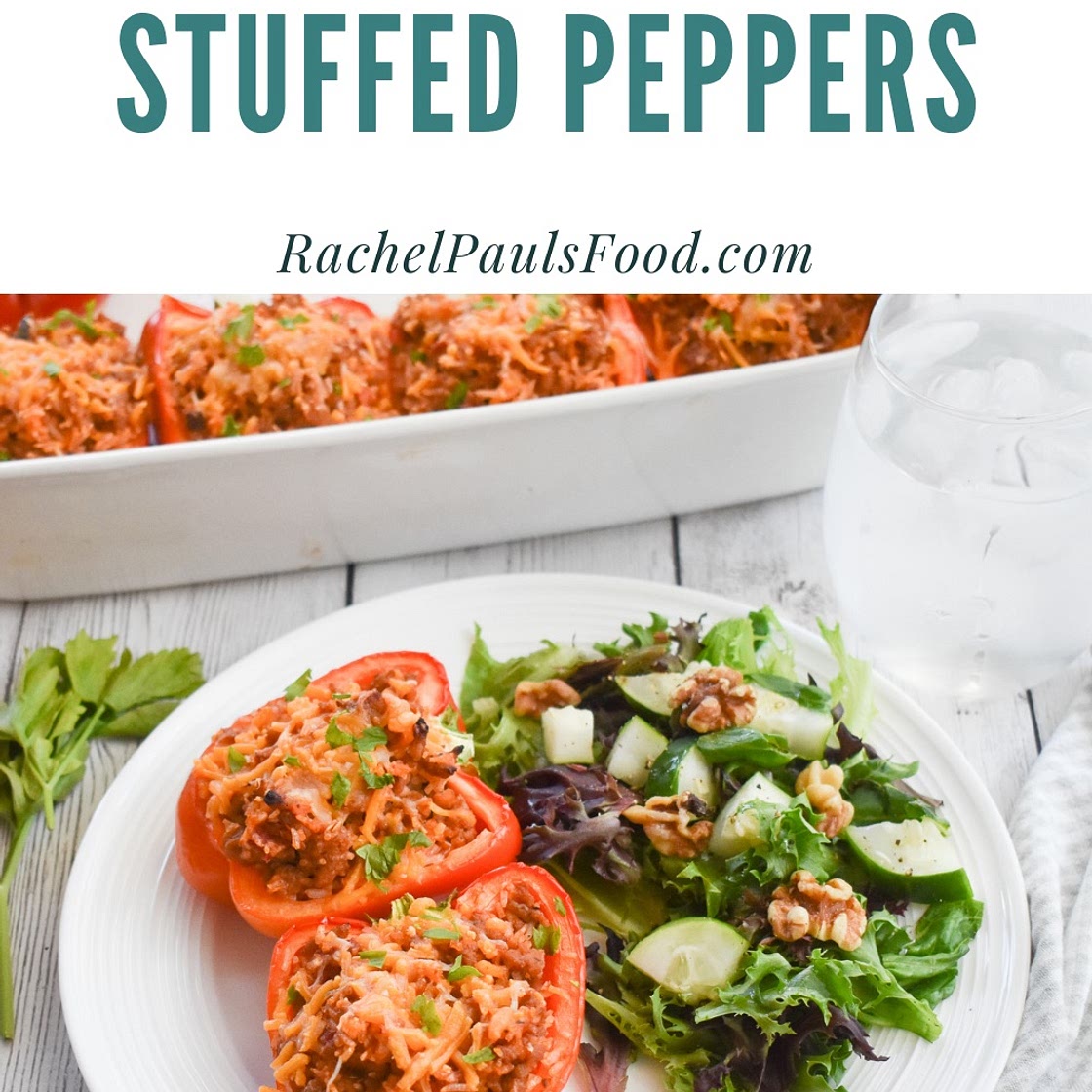 Low-FODMAP Turkey Stuffed Bell Peppers; Gluten-free