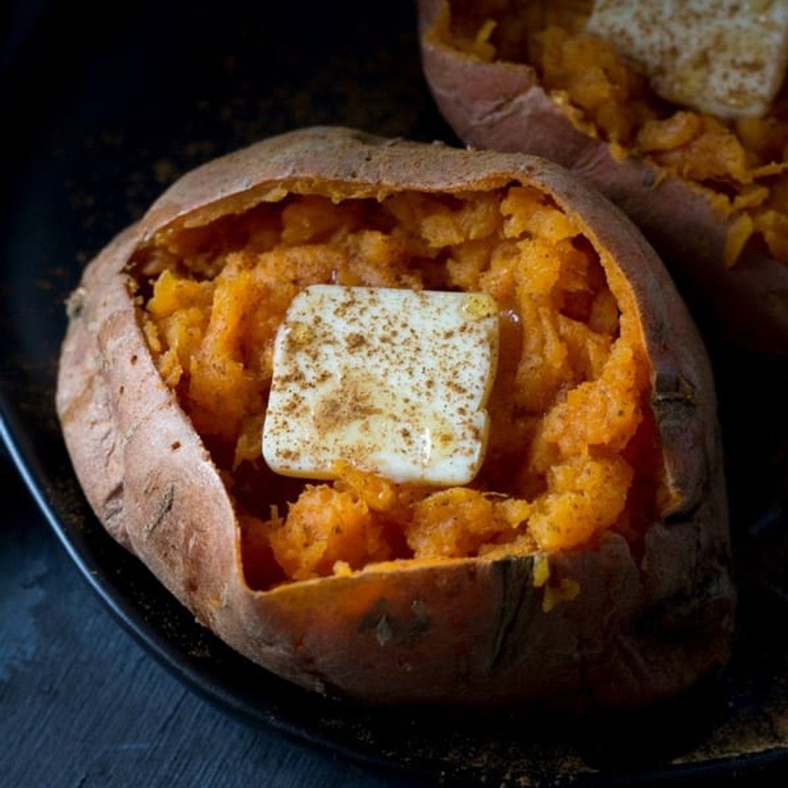 Microwave Baked Sweet Potato - The BEST Baked Sweet Potato Recipe