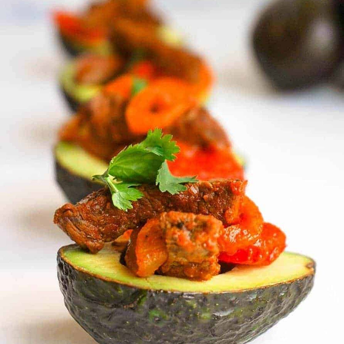 Puerto Rican Steak Stuffed Avocado