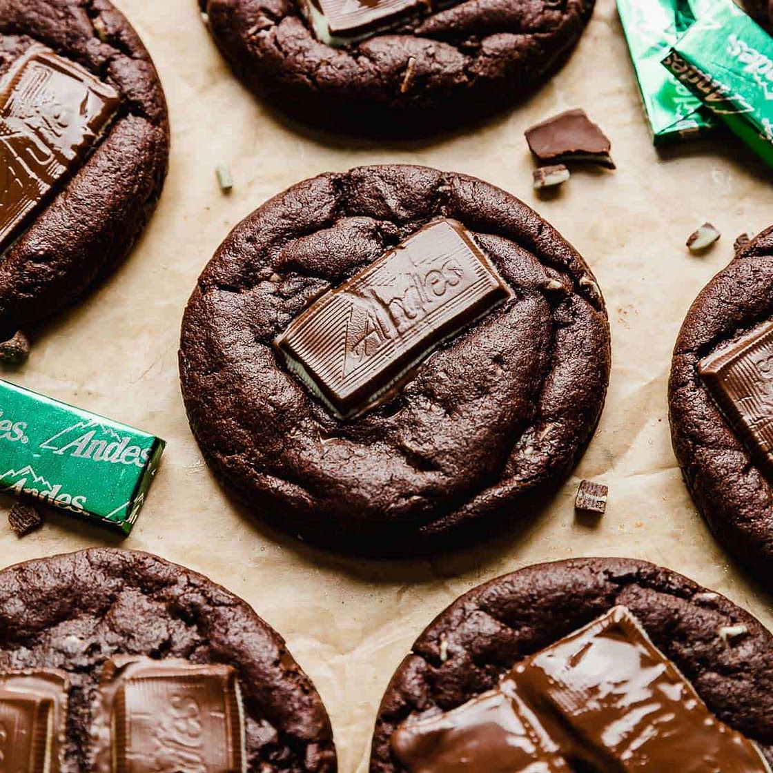 Chocolate Andes Mint Cookies