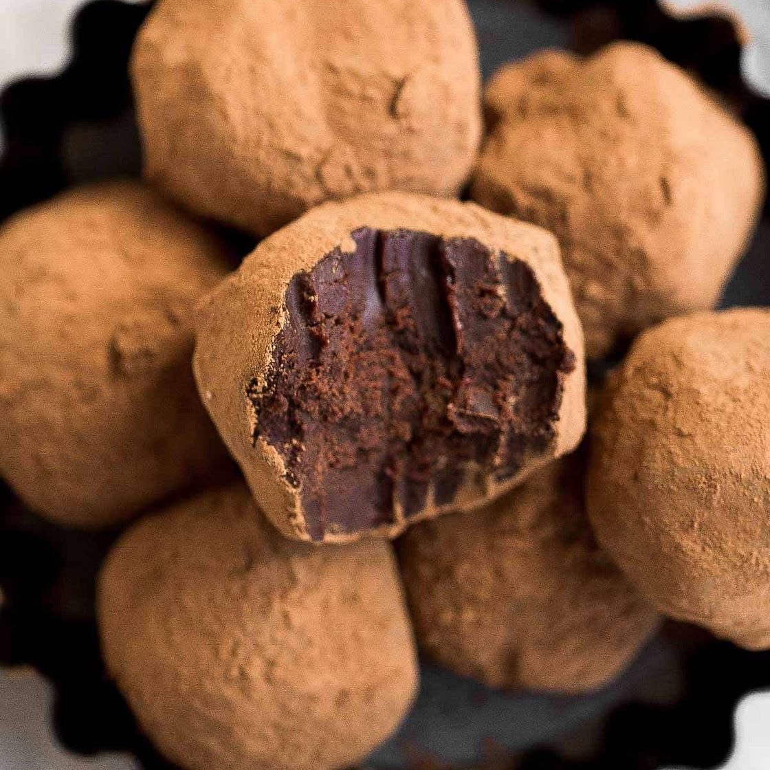 Dark Chocolate Raspberry Truffles