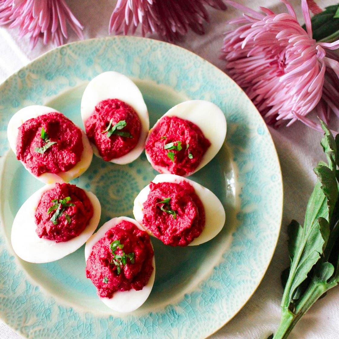 Beet Deviled Eggs